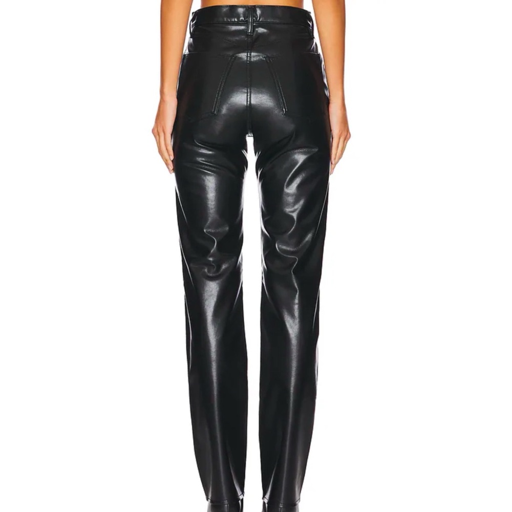 AGOLDE 90s Pinch Waist Recycled Leather Pants High Rise Detox Sz 34 - Picture 2 of 11